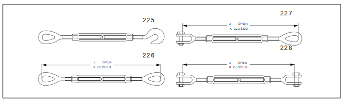 US Type Galvanized Turnbuckle US Type Galvanized Turnbuckle
