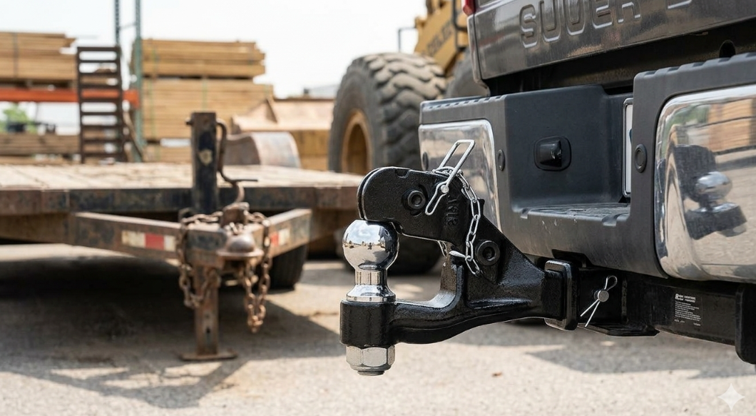 Receiver Mounted Pintle Ball Hitch Receiver Mounted Pintle Ball Hitch