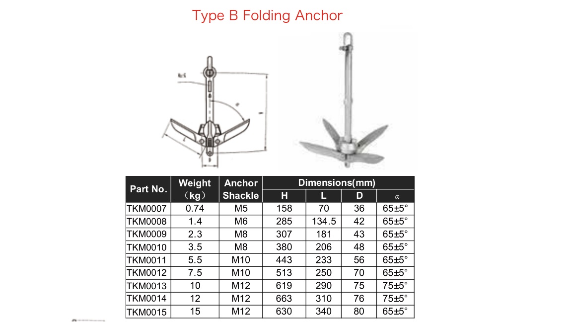 Galvanized Folding Grapnel Boat Anchors with shackle 