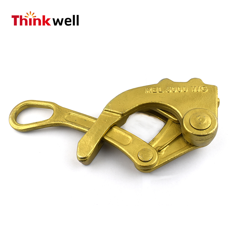 High Quality Useful Gold Color Zinc Plating Wire Rope Grip