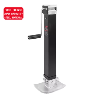 8000Lbs 15" Lift Trailer Jack Heavy-Duty Square Welded-on Trailer Tongue Jack Adjustable Drop Leg for Lifting RV Trailer