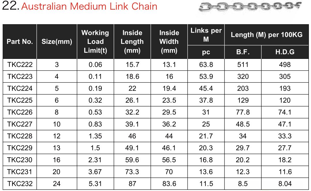 G70 G80 4177 Austrilia Standard Drag Recovery Transport Chain