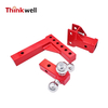 4X4 Off Road Accessories Red Painted Adjustable Tri Hitch Ball Mount