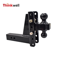 Dual Ball Trailer Adjustable Hitch Ball Mount 