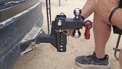 adjustable hitch ball mount