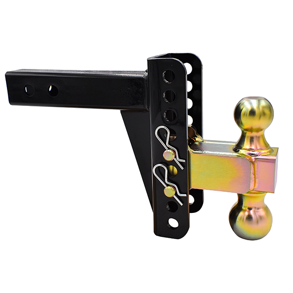 Adjustable hitch ball mount