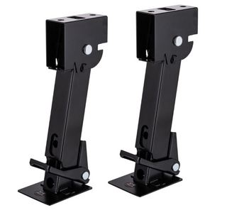 Pair of 1000 LB Trailer Stabilizer Adjustable Telescoping Swing Down Jack 11.5"-18" Includes 9" Long Bar for Travel RV Camper