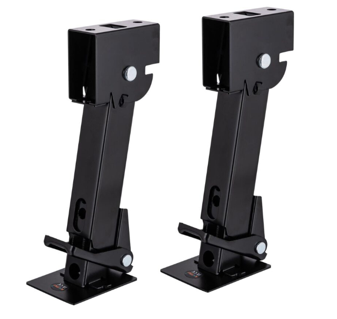 Pair of 1000 LB Trailer Stabilizer Adjustable Telescoping Swing Down Jack 11.5