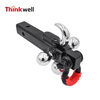 Triler Hitch Tri Ball Mount with 360 Swivel Tow Shackle
