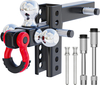 Adjustable Drop 2" Hitch Tri Ball Mount with 3/4" Shackle