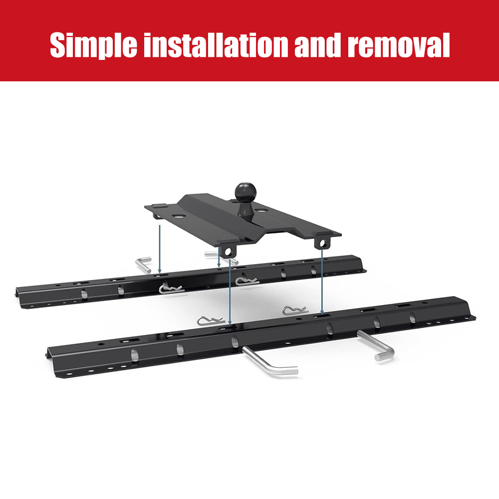 5th Wheel Rails Gooseneck Adapter Hitch Gooseneck Ball Plate