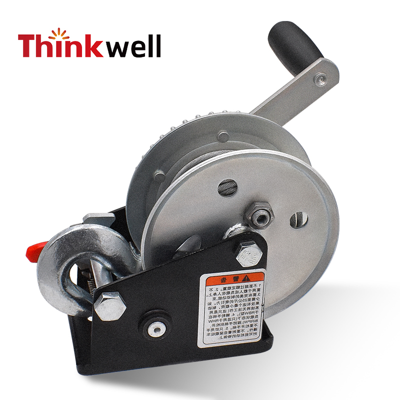 Hand Winch with Polyester Strap and Hook 