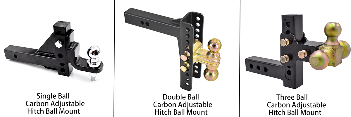 Carbon Adjustable Hitch Ball Mount