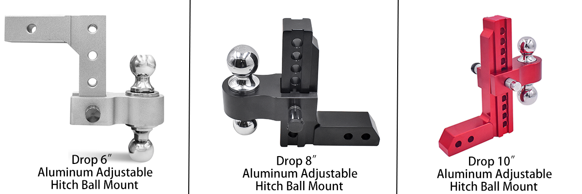 Aluminum Adjustable Hitch Ball Mount