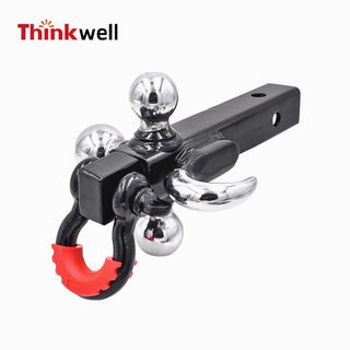 Triler Hitch Tri Ball Mount with 360 Swivel Tow Shackle