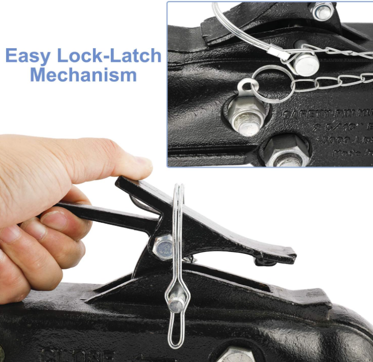 2-5/16'' Hitch Ball 15000LBS Capacity Heavy Duty Adjustable Trailer Coupler for Towing RV, Boat, Camper