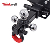 Triler Hitch Tri Ball Mount with 360 Swivel Tow Shackle