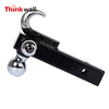 Trailer Hitch Tri-Ball Mount With Hook