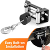 10 inch Winch Roller Fairlead 4 Way 10” Universal Mount Cable Guide Heavy Duty Nut Disassembly SUV Truck F150 8000 1000 12000lbs 14000 16000