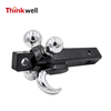 Triler Hitch Tri Ball Mount with 360 Swivel Tow Shackle