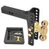 6" Drop Dual Ball Trailer Hitch Adjustable 2" Ball Mount 