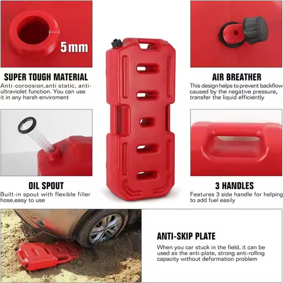 20L Fuel Tank Plastic Oil Cans Multi-size Gasoline Container Petrol Tank Fuel Storage for Off-road Car Tank Jerry Can